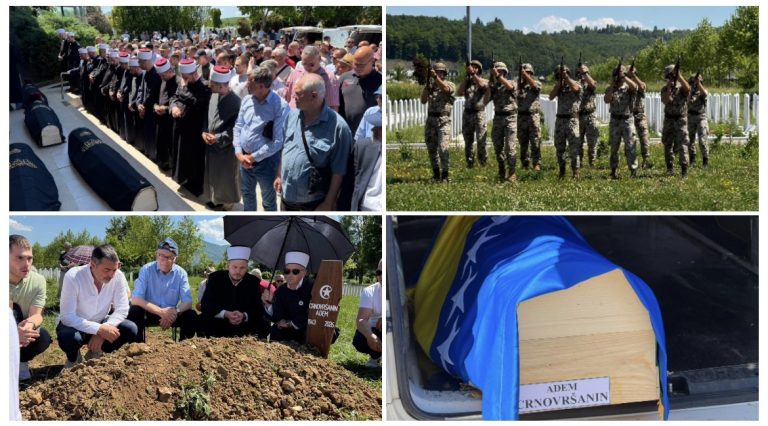 Uz vojne počasti i počasnu paljbu klanjana dženaza dobitniku Zlatnog ljiljana Ademu Crnovršaninu FOTO / VIDEO