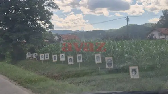 Video / Svake godine ista priča: Uz cestu Bratunac – Potočari postavljene fotografije pripadnika VRS-a